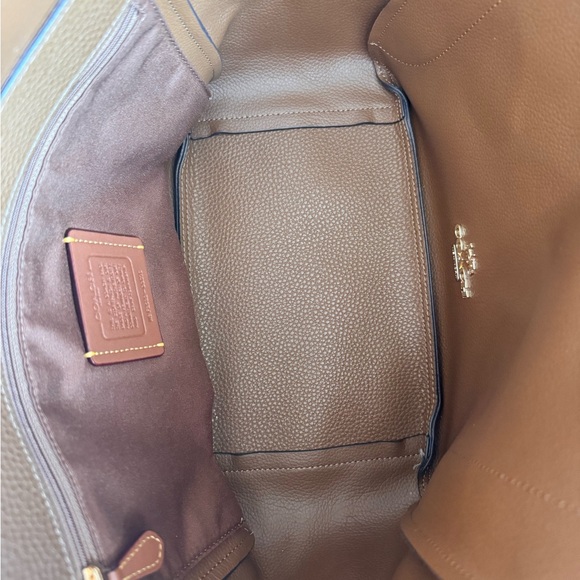 Coach Suede Hadley Turnlock Tote - Picture 5 of 6